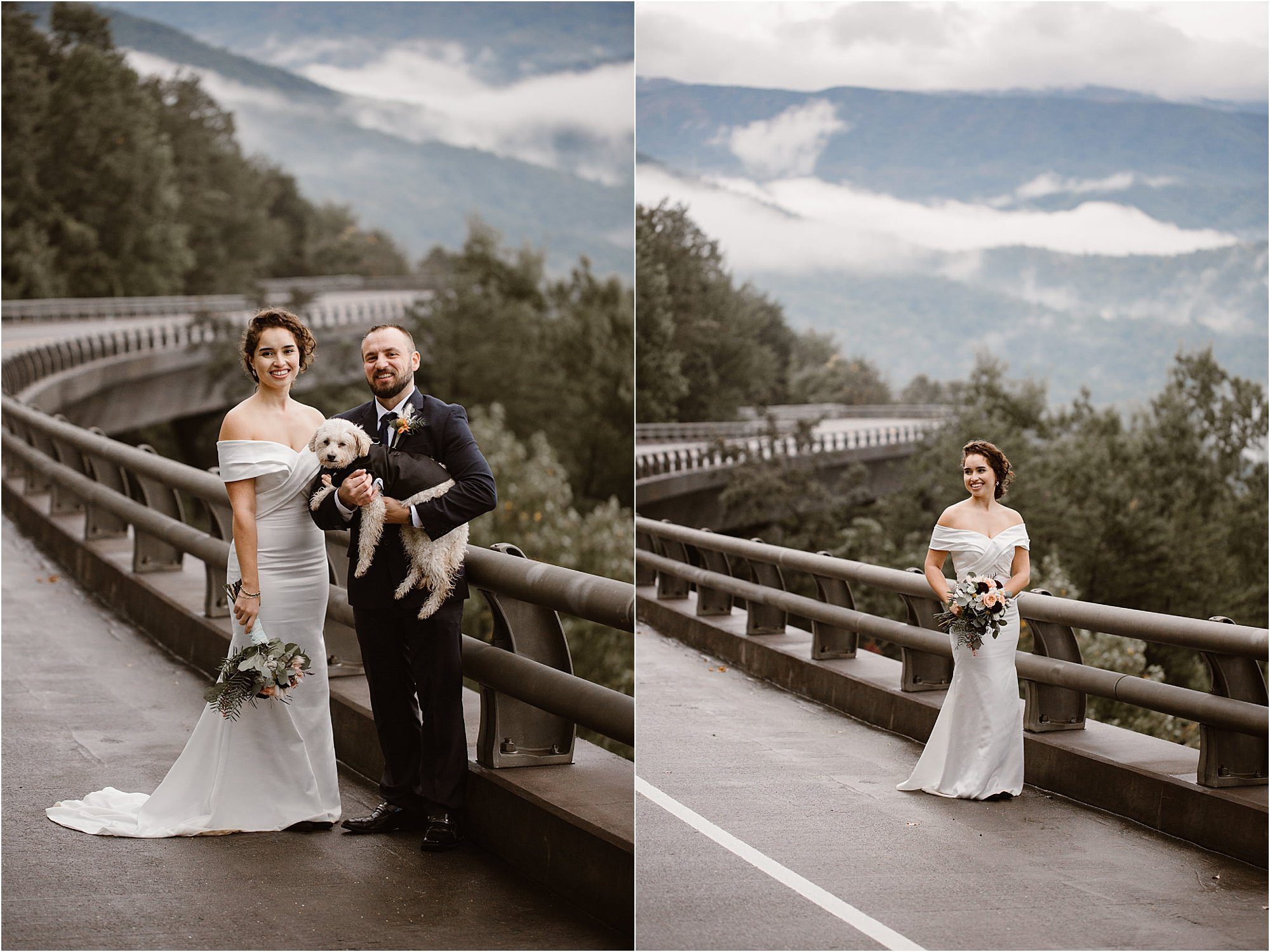 wedding couple photos at The Foothills Parkway Missing Link
