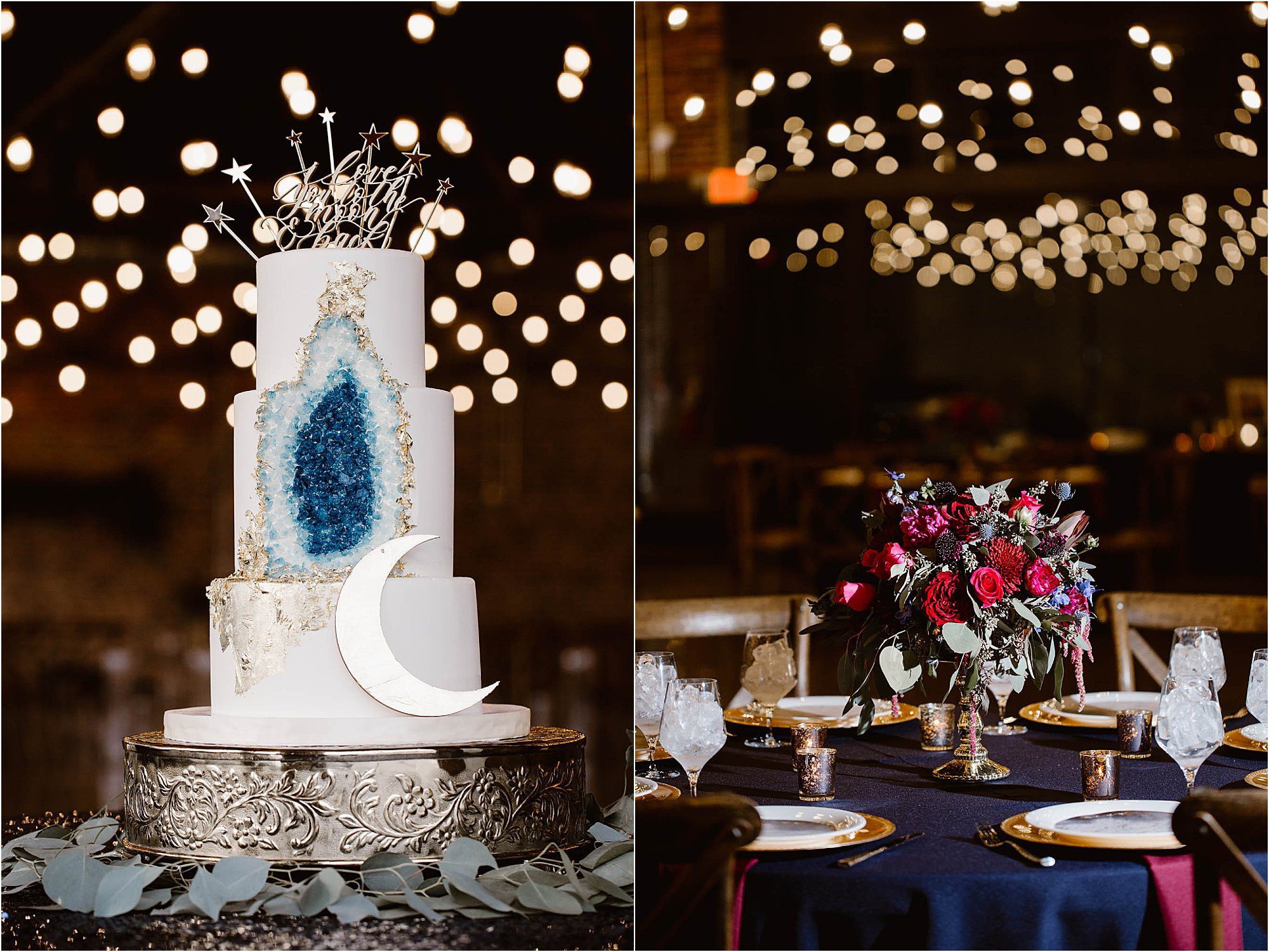celestial wedding reception decorations