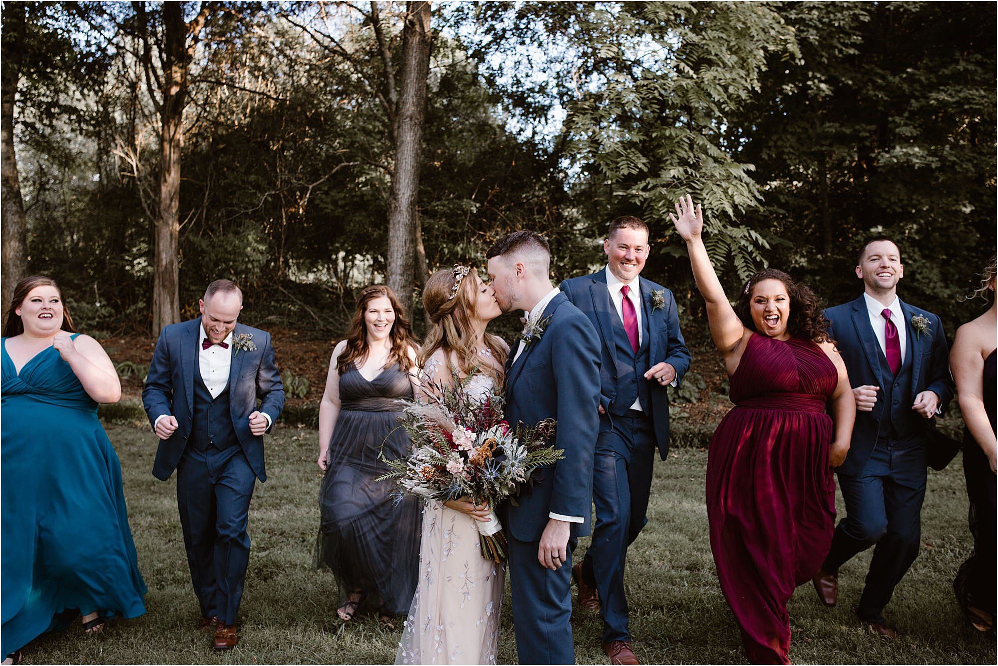 jewel-toned wedding at private estate