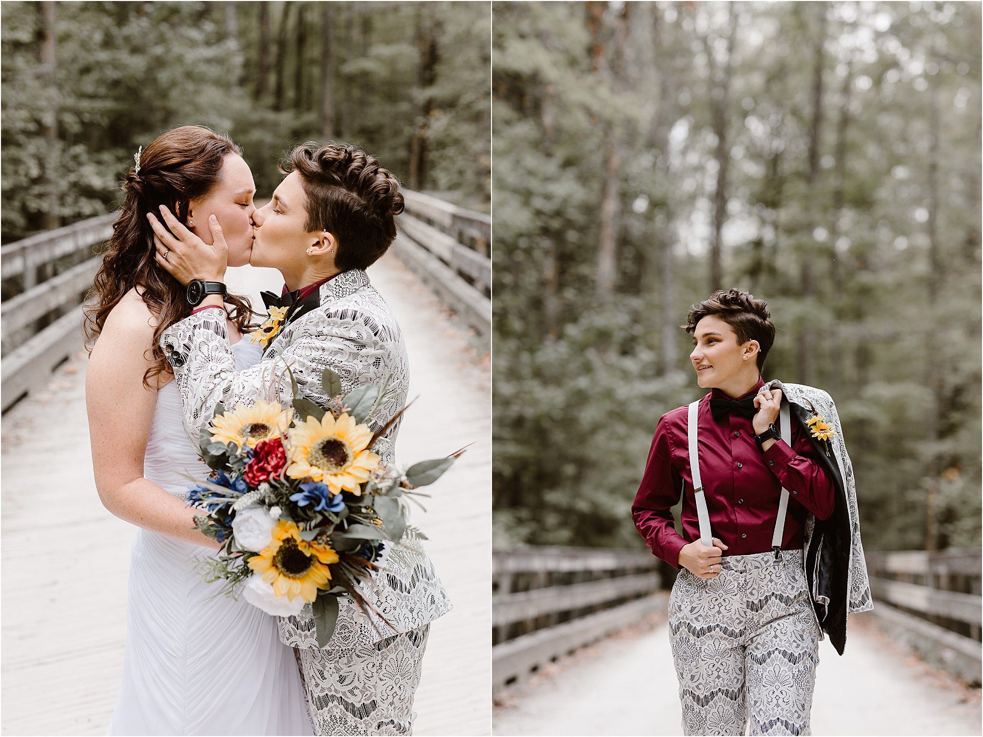 same-sex wedding photos in The Great Smoky Mountains Greenbrier