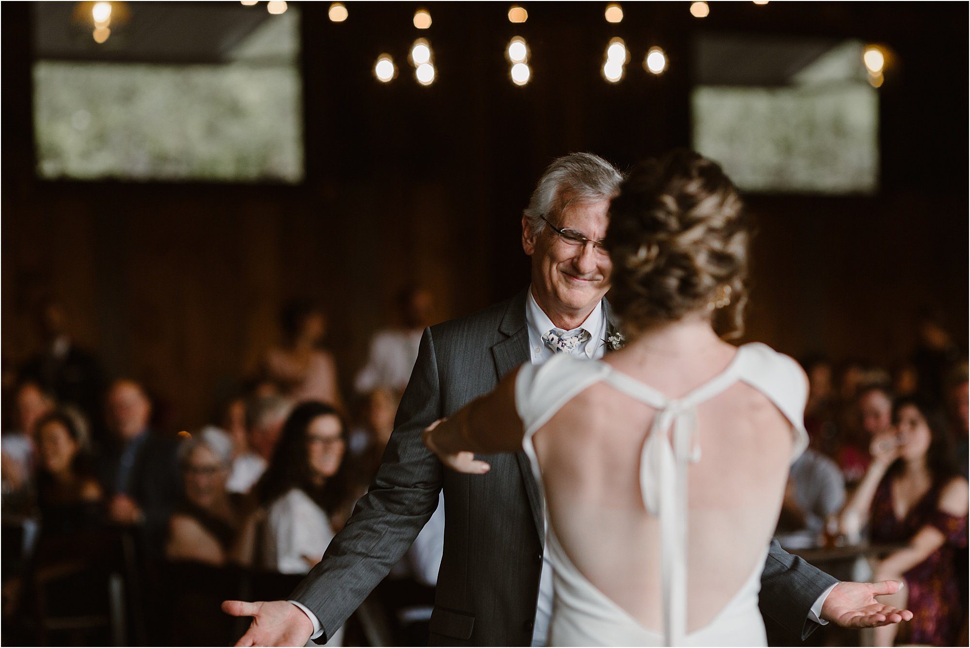bride dances with her father at wedding reception