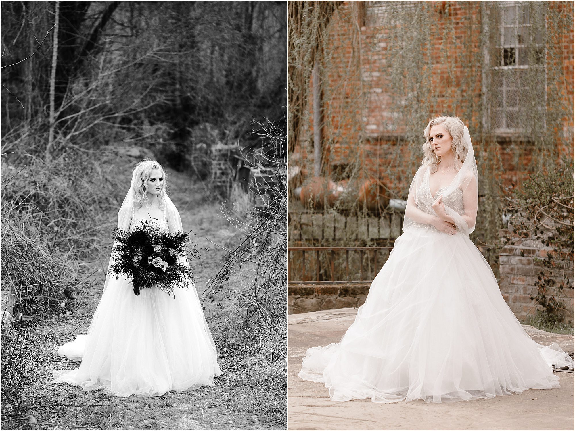 Halloween bridal photos at Sally & Jack wedding in Tennessee