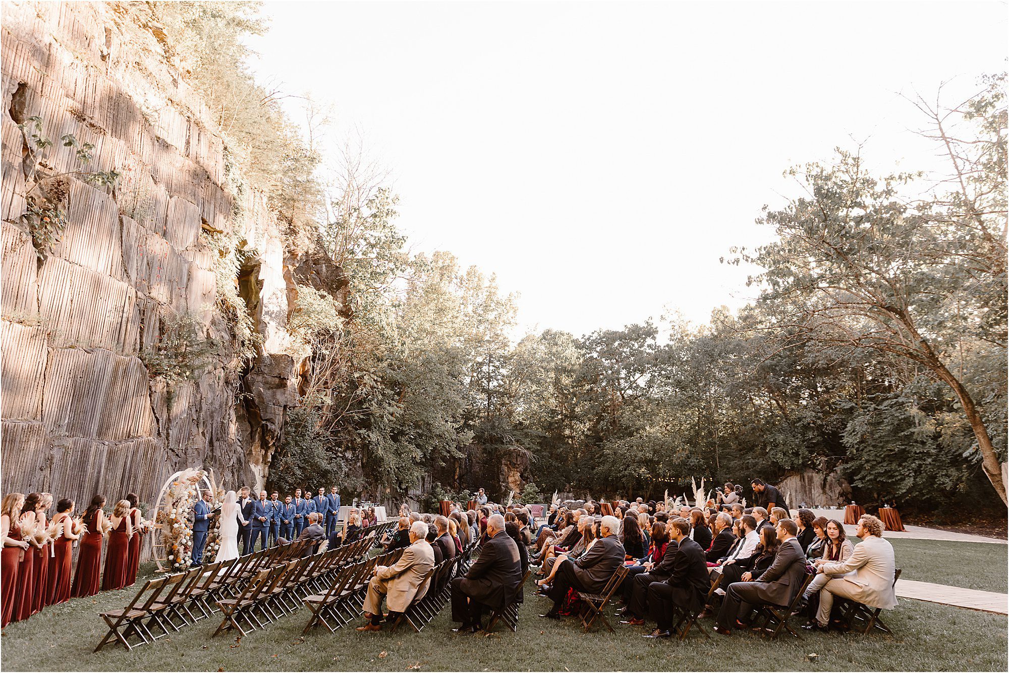 autumnal wedding ceremony at The Quarry Venue Knoxville