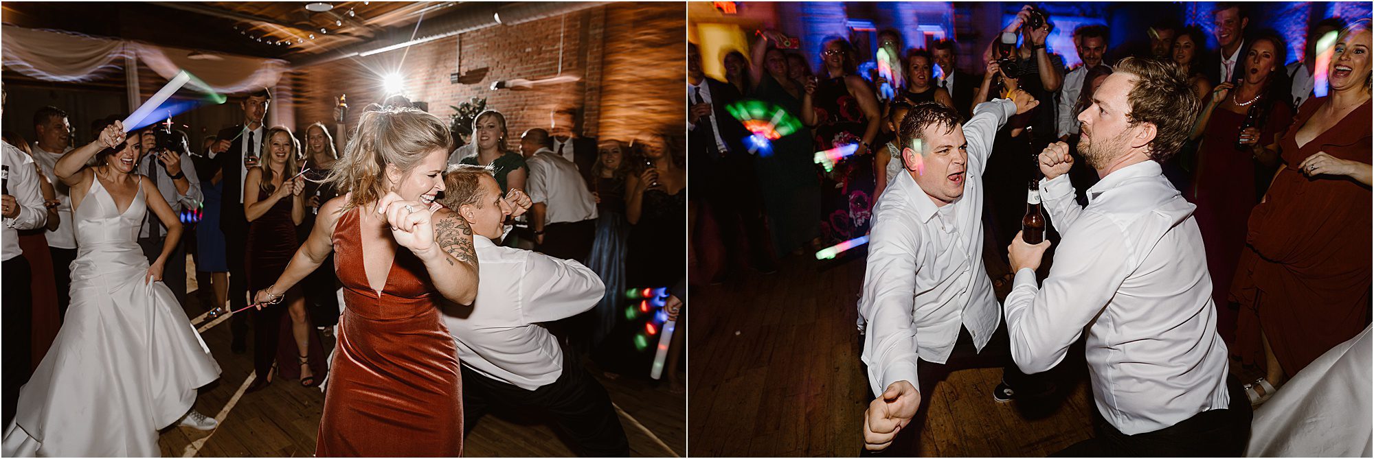 epic dancing at wedding reception