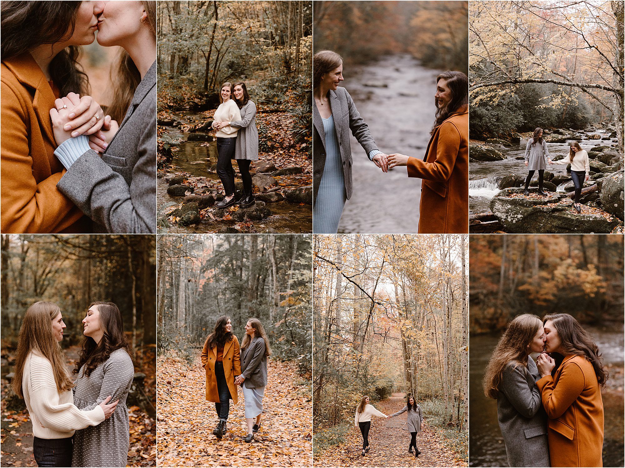 Autumn Engagement Photos in Peak Colors in Tennessee
