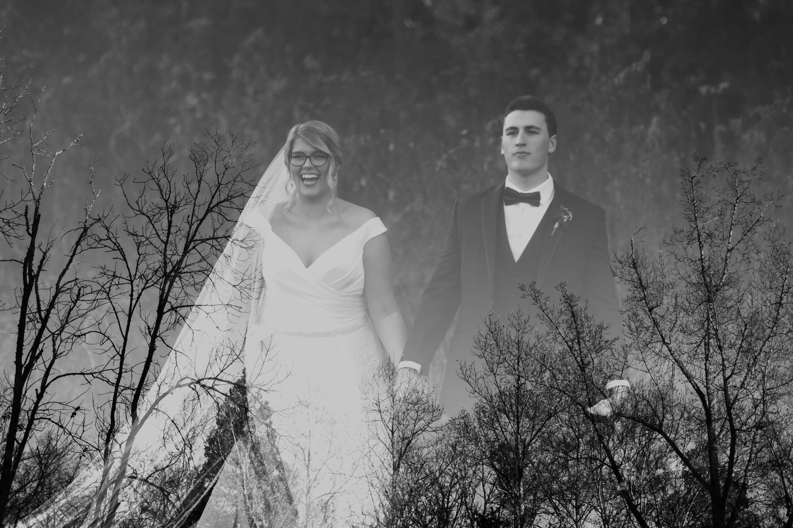 double exposure of bride and groom on the Knoxville Photographer Blog by Erin Morrison