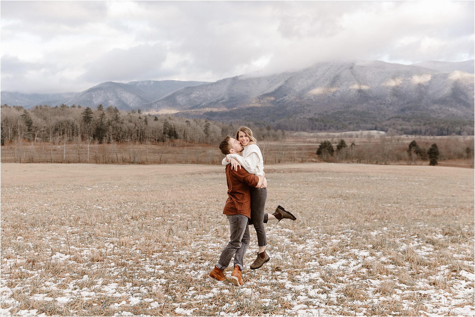Cades Cove Engagement Photos in the Smokies