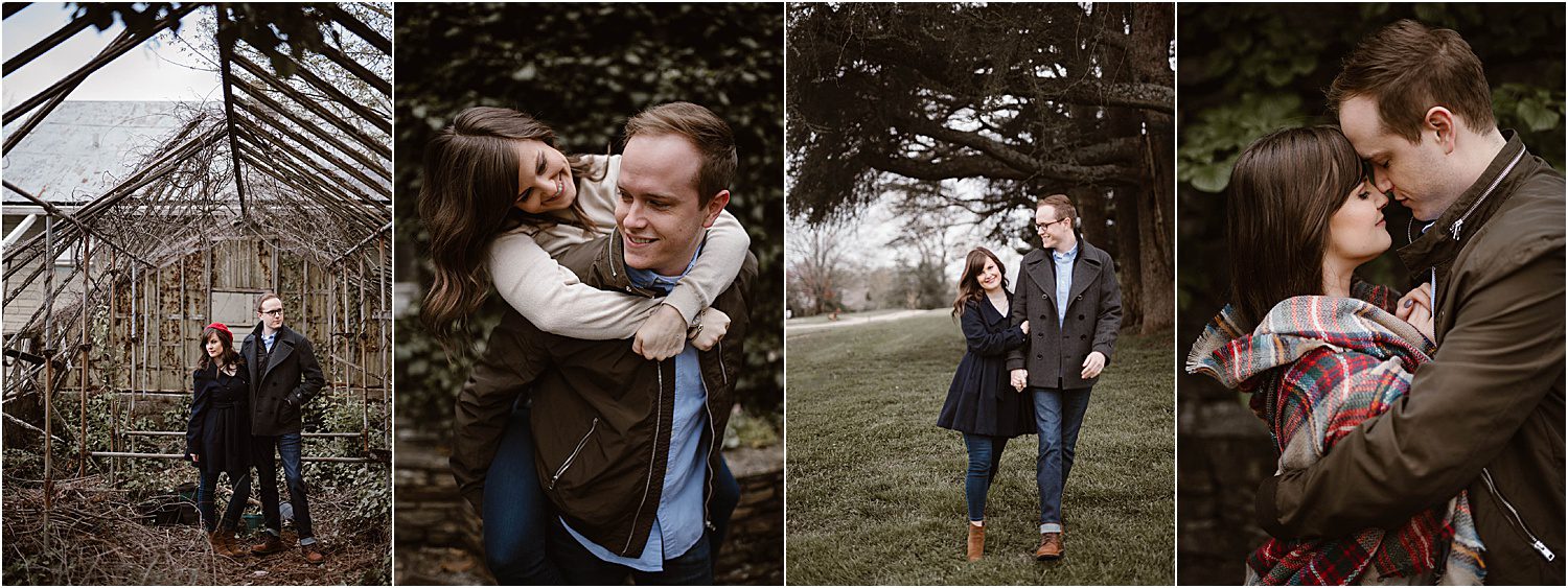 Spring engagement photos at the Knoxville Botanical Garden